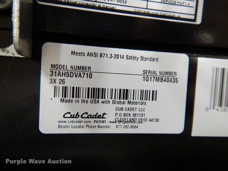 image for item IO9309 2020 Cub Cadet 3X  snow blower