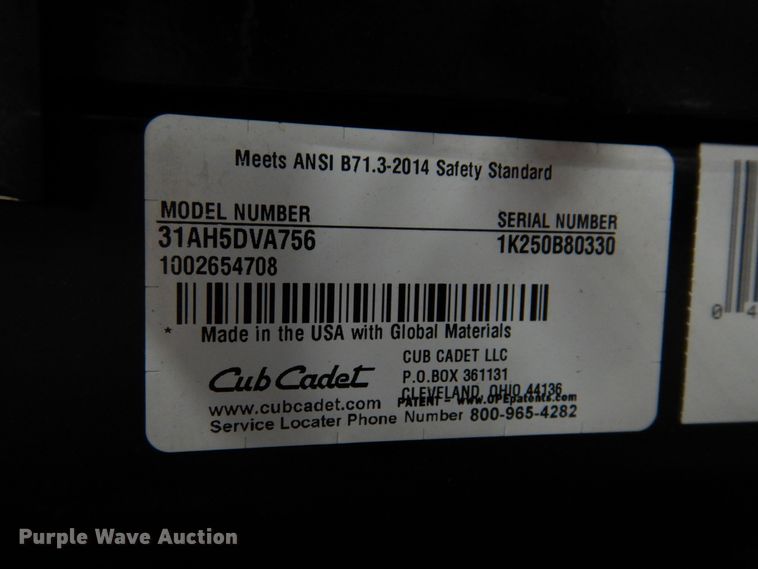 image for item IO9314 2020 Cub Cadet 3X  snow blower