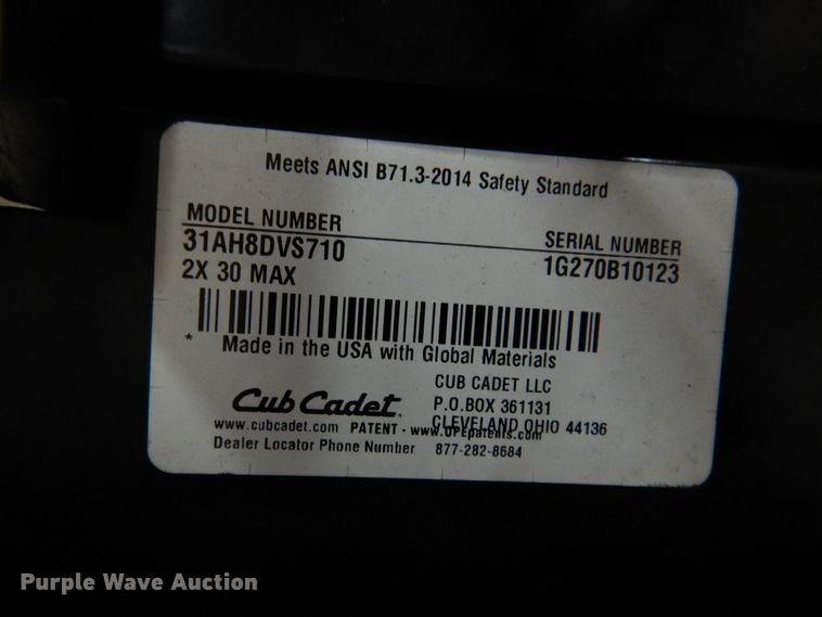 image for item IO9317 2019 Cub Cadet 2X  snow blower