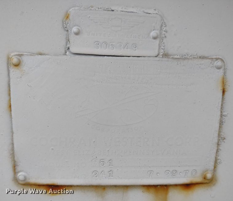 image for item JK9139 1970 Cochran Western 351  baggage conveyer vehicle