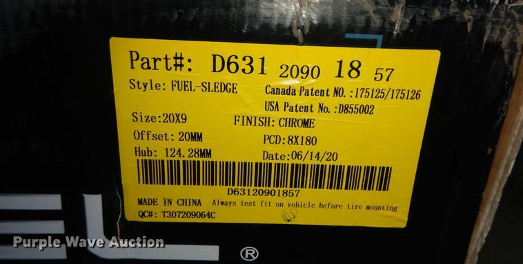 image for item JQ9960 Fuel  20x9 wheels