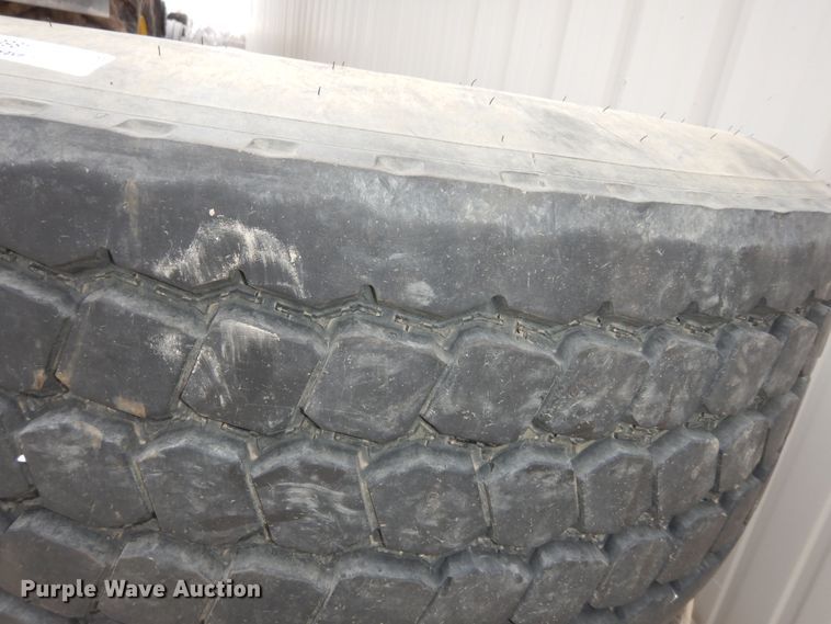 image for item JQ9981 (4) Goodyear 445/65R22.5 tires and wheels