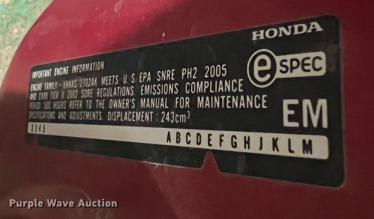 image for item JU9698 Billy Goat VQ802SPH  lawn vacuum