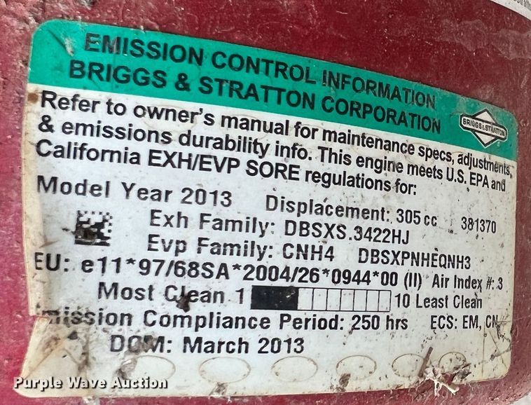 image for item JU9702 Billy Goat  lawn vacuum