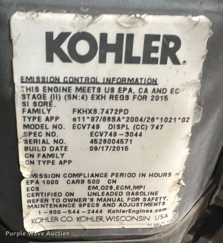 image for item JU9705 Scag V-Ride  ZTR lawn mower