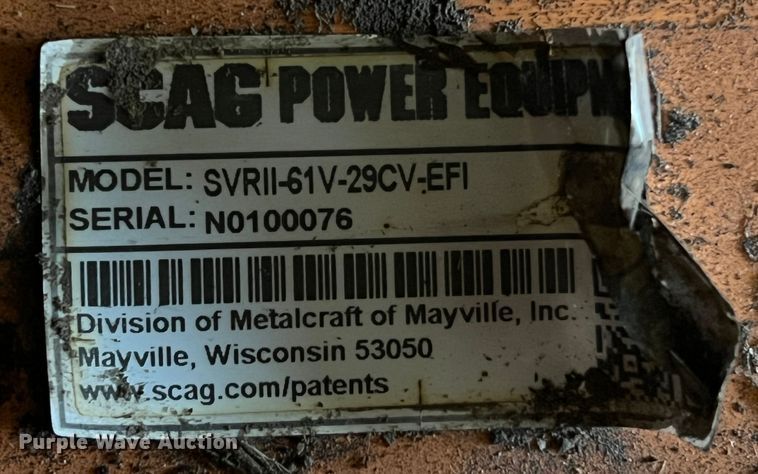 image for item JU9706 Scag V-Ride 2  ZTR lawn mower