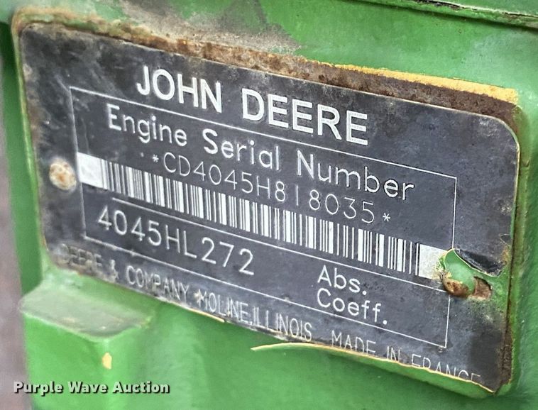 image for item JW9214 2003 John Deere 6415 tractor