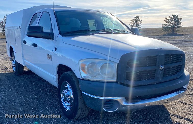 image for item JW9230 2007 Dodge Ram 2500HD  Quad Cab utility bed pickup truck