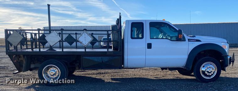 image for item JW9231 2012 Ford F550 Super Duty SuperCab flatbed truck