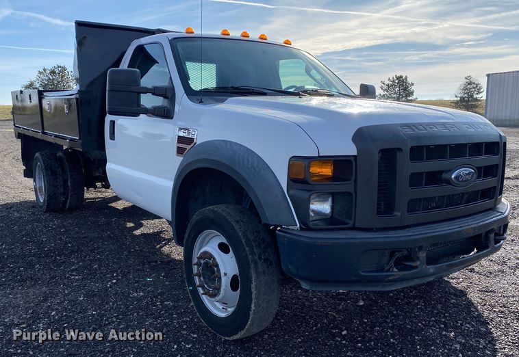 image for item JW9263 2008 Ford F450 Super Duty  dump flatbed truck