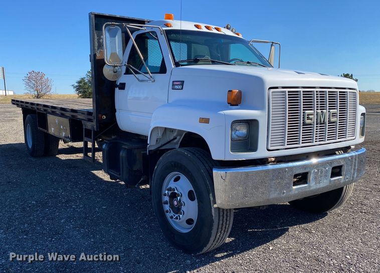 image for item JW9278 2002 GMC C7500  flatbed truck