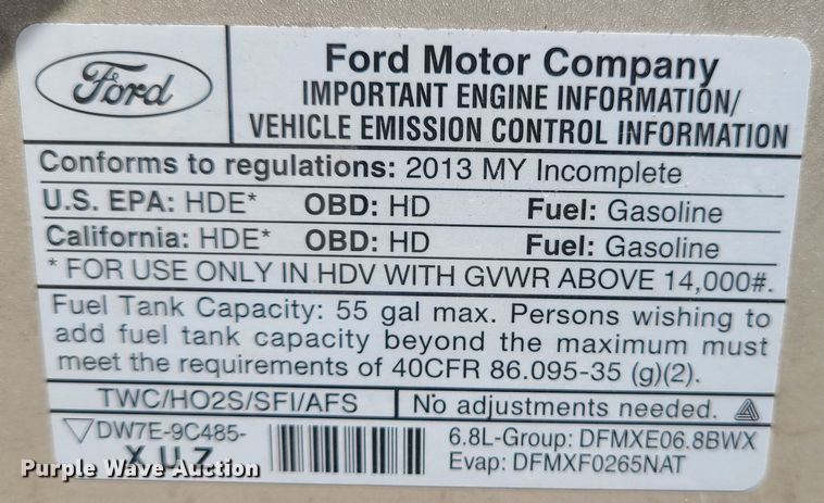 image for item JW9844 2013 Ford E450  utility van