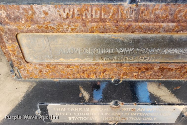 image for item KC9711 Wendland MFG Corporation  oil tank