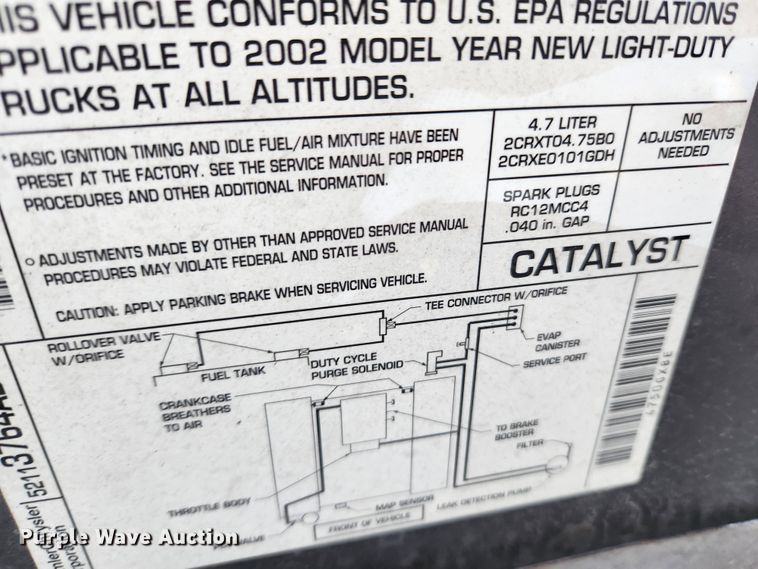 image for item KT9490 2002 Dodge Dakota  Quad Cab pickup truck