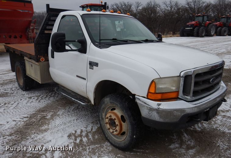 image for item KW9541 2000 Ford F550 XLT Super Duty  flatbed truck