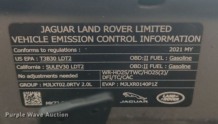 image for item LA9279 2021 Land Rover Discovery Sport  SUV