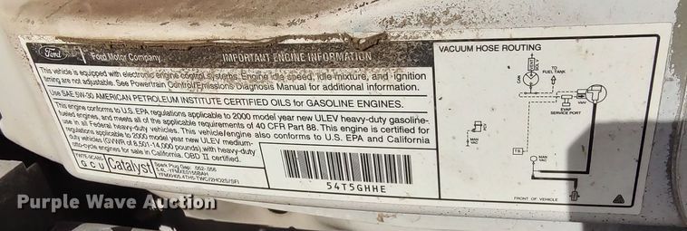 image for item LK9499 2000 Ford E350 Super Duty  box truck