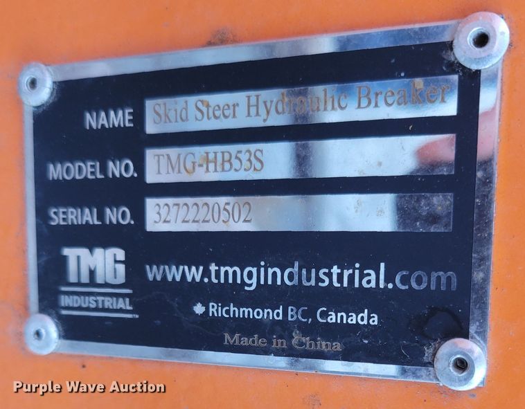 image for item LY9905 2022 TMG Industrial TMG-HB53S  skid steer breaker