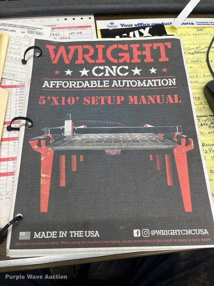 image for item LY9915 Wright CNC  plasma cutting table