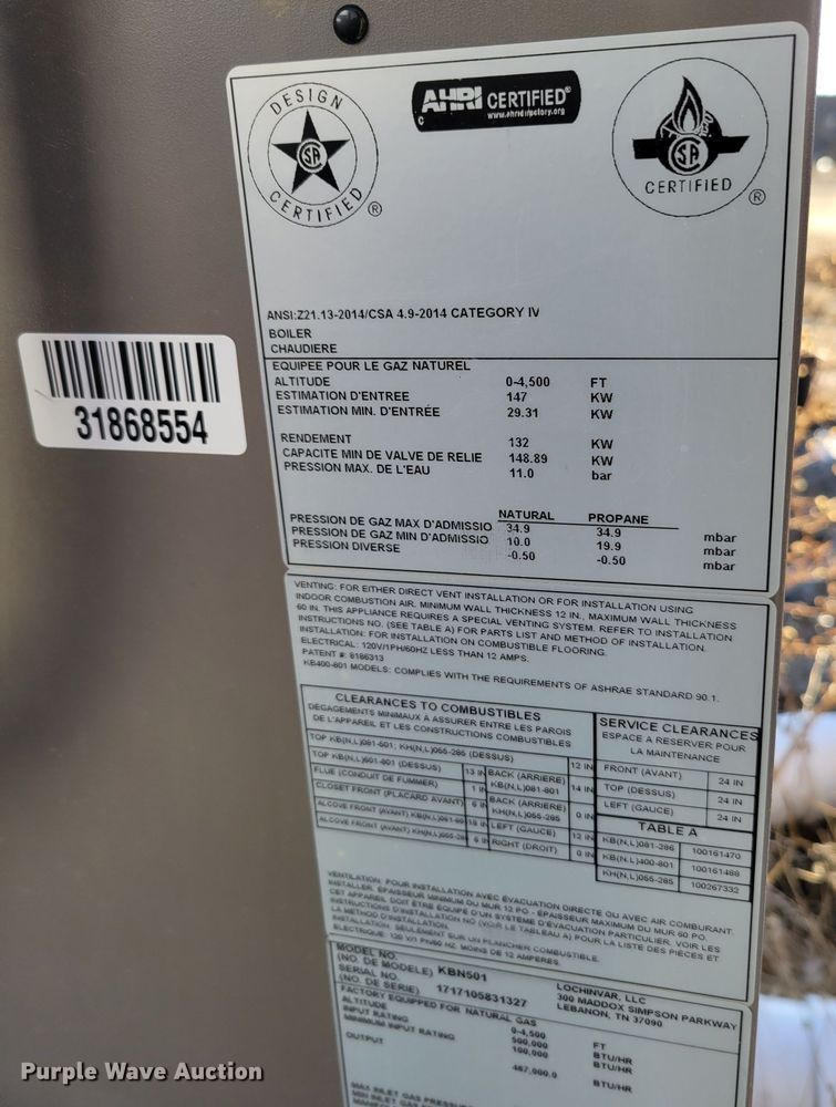 image for item LY9916 (5) water heaters