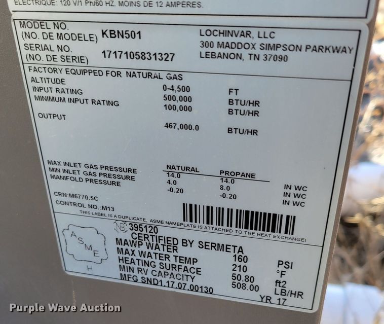 image for item LY9916 (5) water heaters