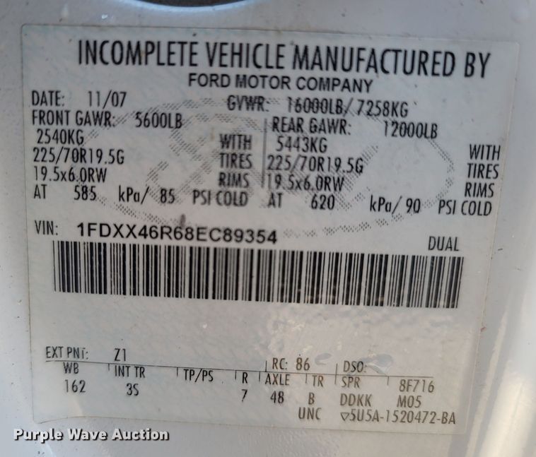 image for item MH9671 2008 Ford F450 Super Duty  SuperCab flatbed truck