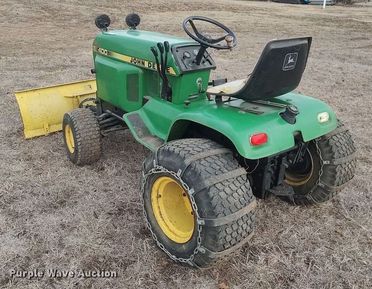 John Deere 400 lawn tractor in Andover, KS Item MM9948 sold Purple Wave