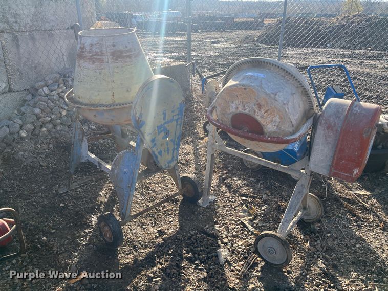 (2) concrete mixers in Kansas City, KS Item MN9498 sold Purple Wave