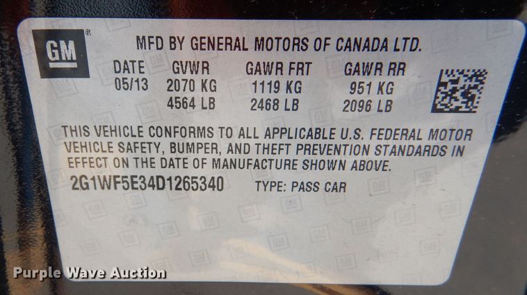 image for item MP9046 2013 Chevrolet Impala