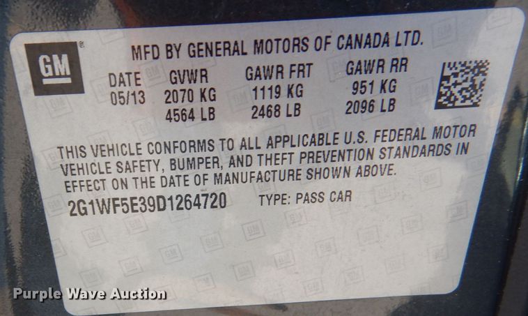 image for item MP9048 2013 Chevrolet Impala