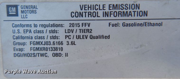 image for item MP9052 2015 Chevrolet Impala