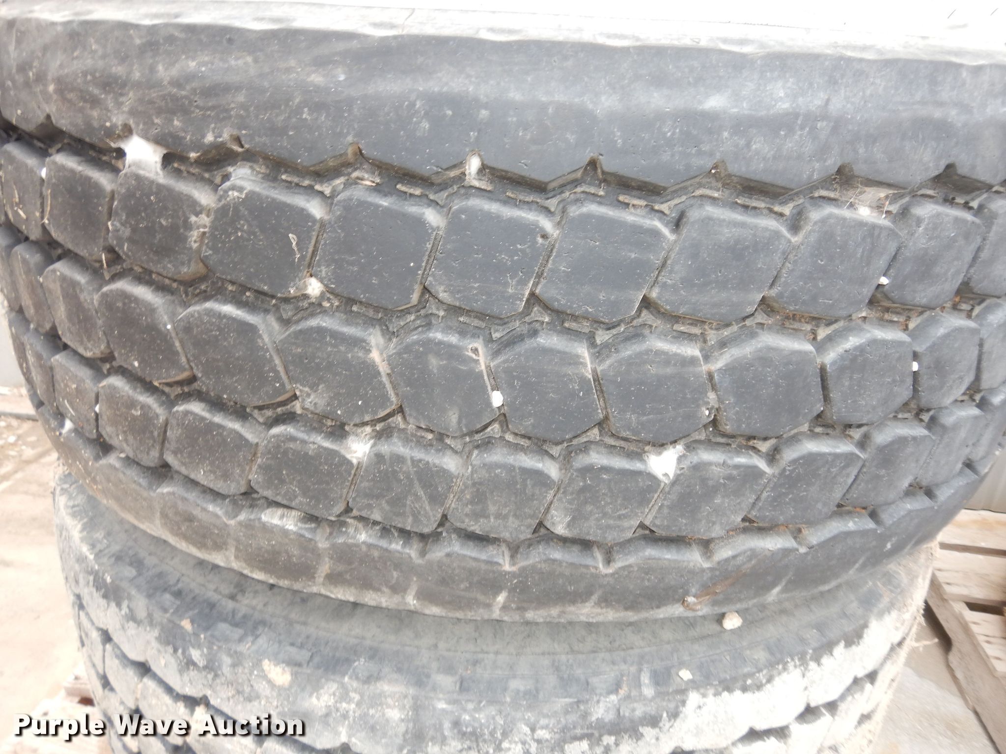 (4) Goodyear 445/65R22.5 tires and wheels in Saint Marys, KS Item