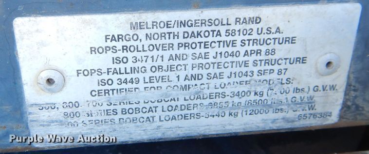 image for item JK9152 1996 Bobcat 763  skid steer loader