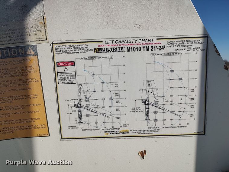 image for item JW9261 2012 Freightliner  crane truck