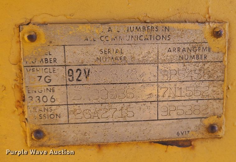 image for item JW9835 Caterpillar D7G  dozer