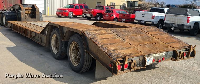 image for item JW9839 1987 Trail King HG  lowboy equipment trailer