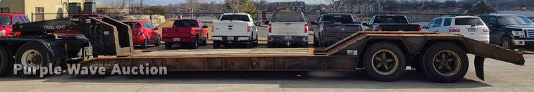 image for item JW9839 1987 Trail King HG  lowboy equipment trailer