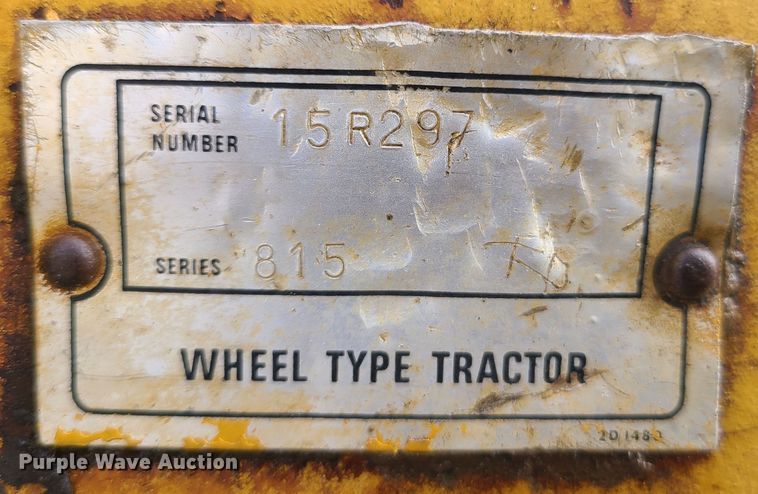 image for item JW9841 1975 Caterpillar 815  soil compactor