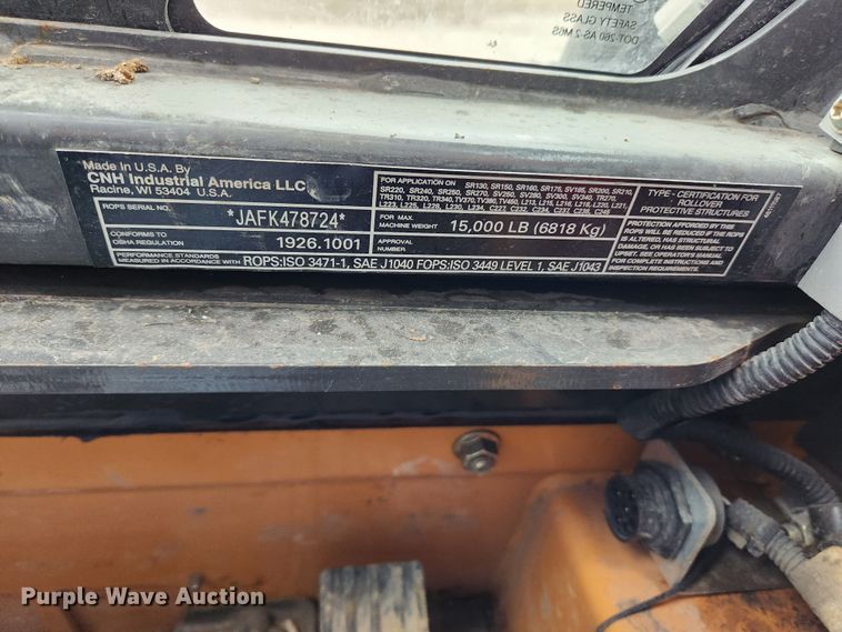 image for item KT9493 2019 Case TR270  tracked skid steer loader