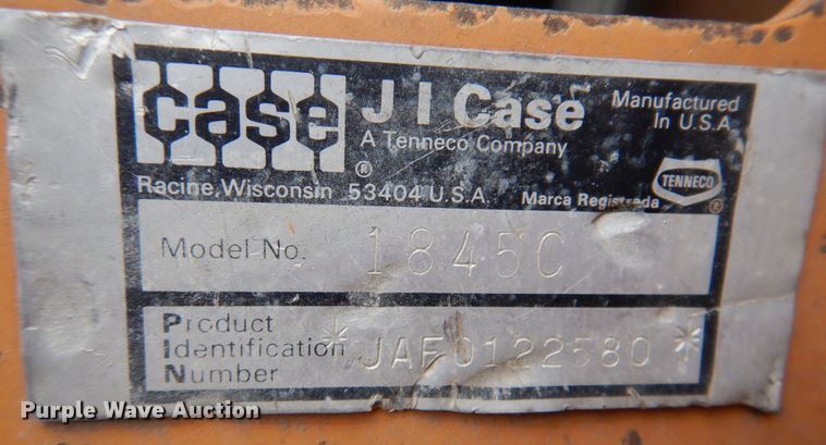 image for item KW9542 1993 Case 1845C  skid steer loader