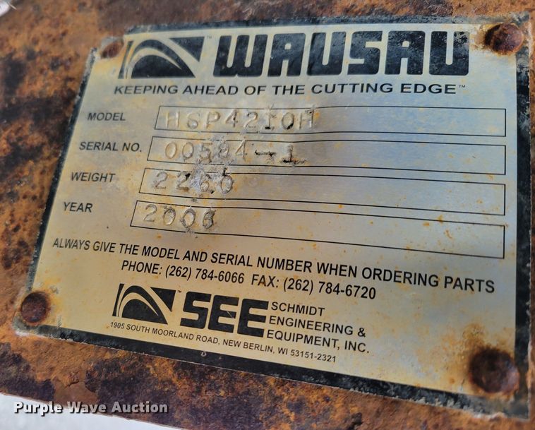 image for item LY9932 2006 Wausau HSP4210H  snow plow