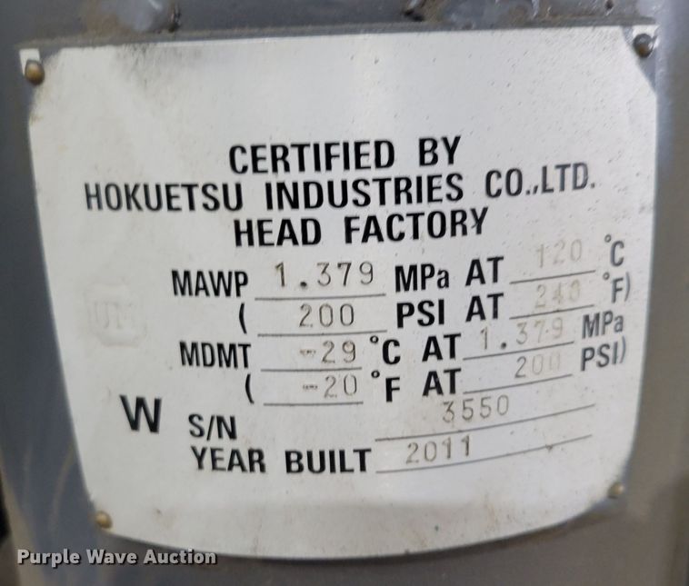 image for item LY9936 2011 Airman PDS185S  air compressor