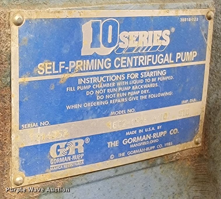 image for item ME9640 Gorman Rupp 10 Series  pump