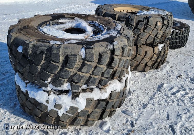 image for item ME9649 (5) 395/80R20 tires and wheels