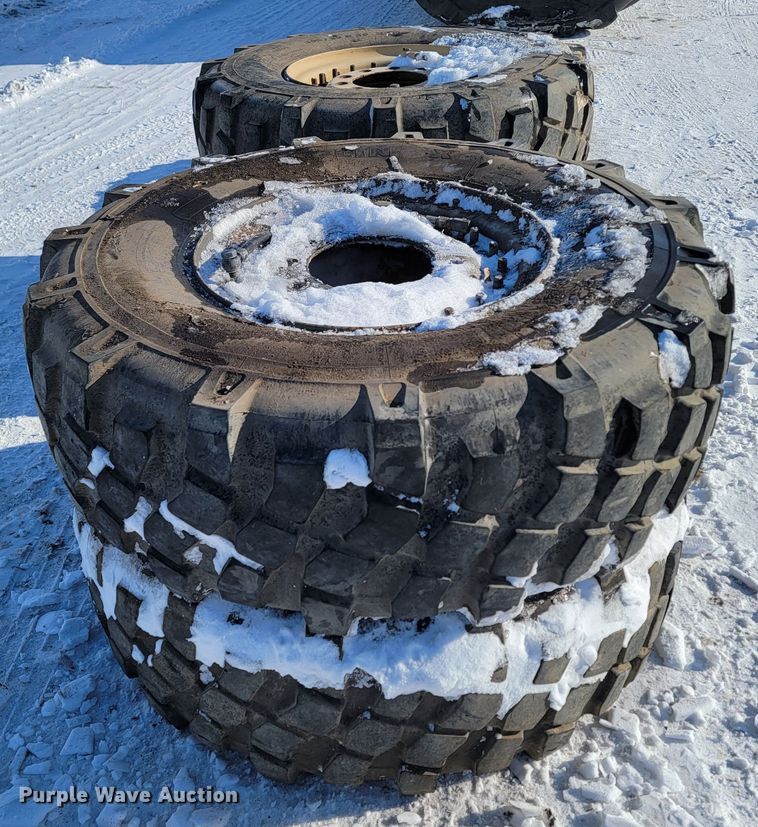 image for item ME9649 (5) 395/80R20 tires and wheels