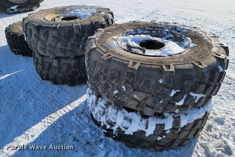 image for item ME9649 (5) 395/80R20 tires and wheels