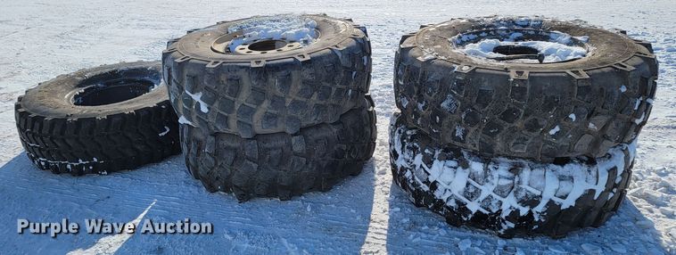 image for item ME9649 (5) 395/80R20 tires and wheels