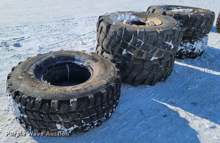 image for item ME9649 (5) 395/80R20 tires and wheels