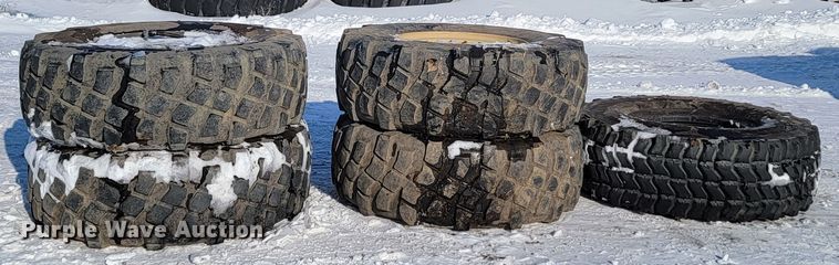 image for item ME9649 (5) 395/80R20 tires and wheels