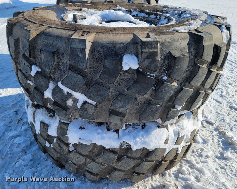 image for item ME9649 (5) 395/80R20 tires and wheels